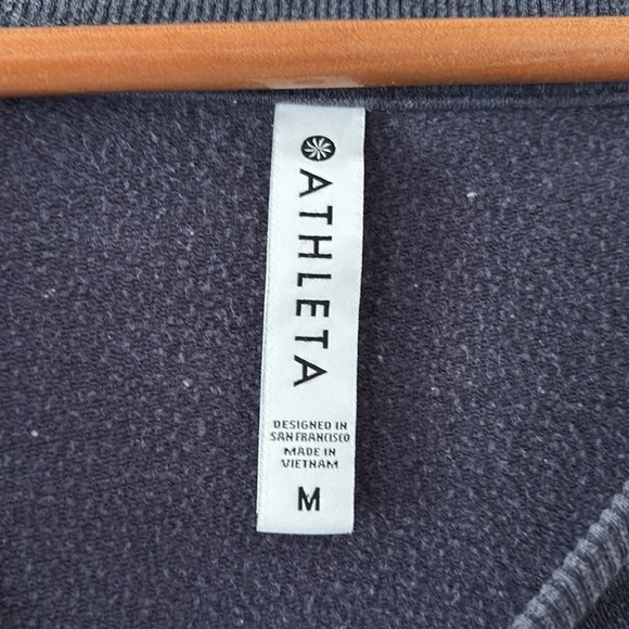 Athleta Balance Pullover Long Sleeve Sweatshirt Speckled Blue Size M - Picture 8 of 12